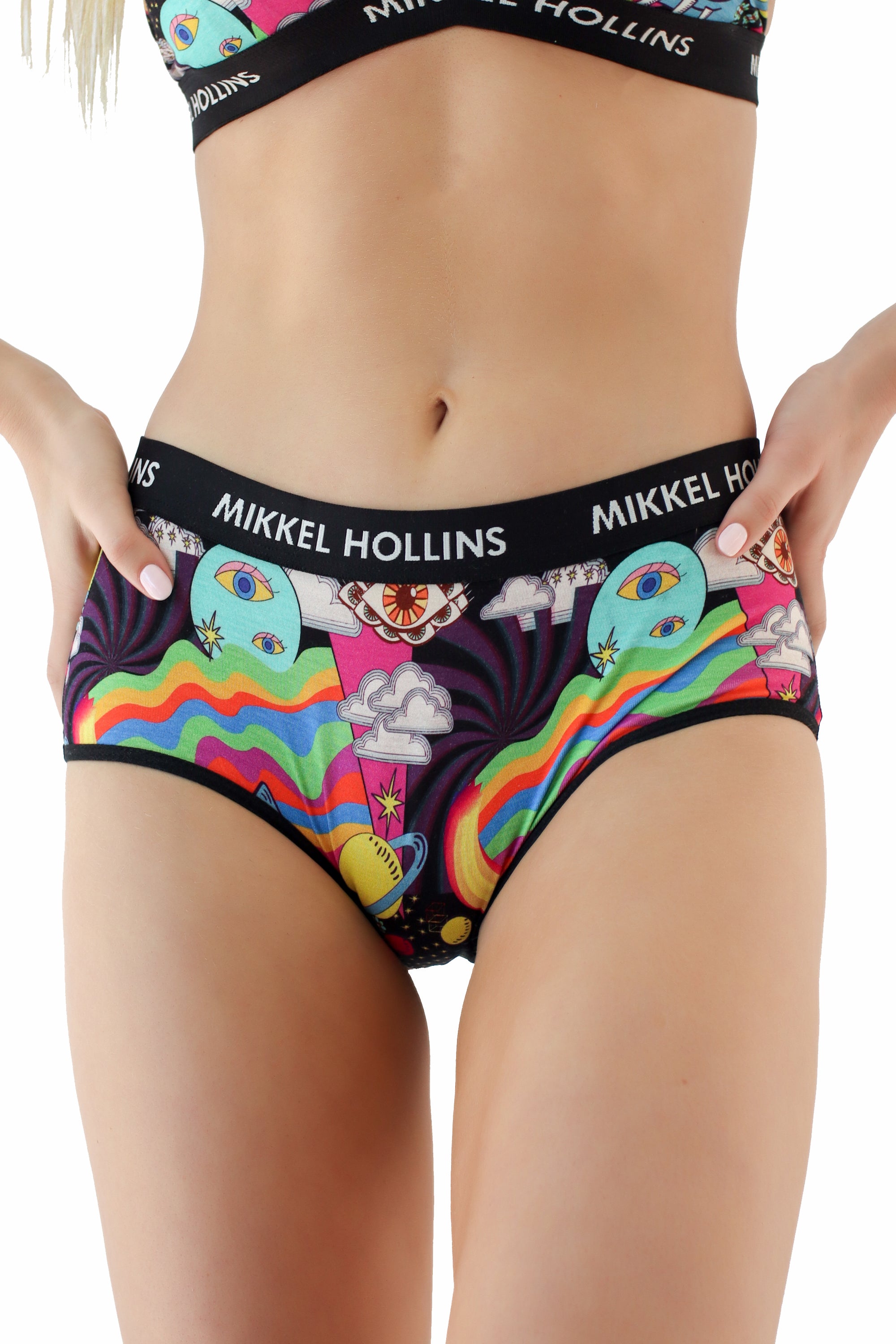 Womens Triangle Bralette - Pride Rainbow Striped – Mikkel Hollins