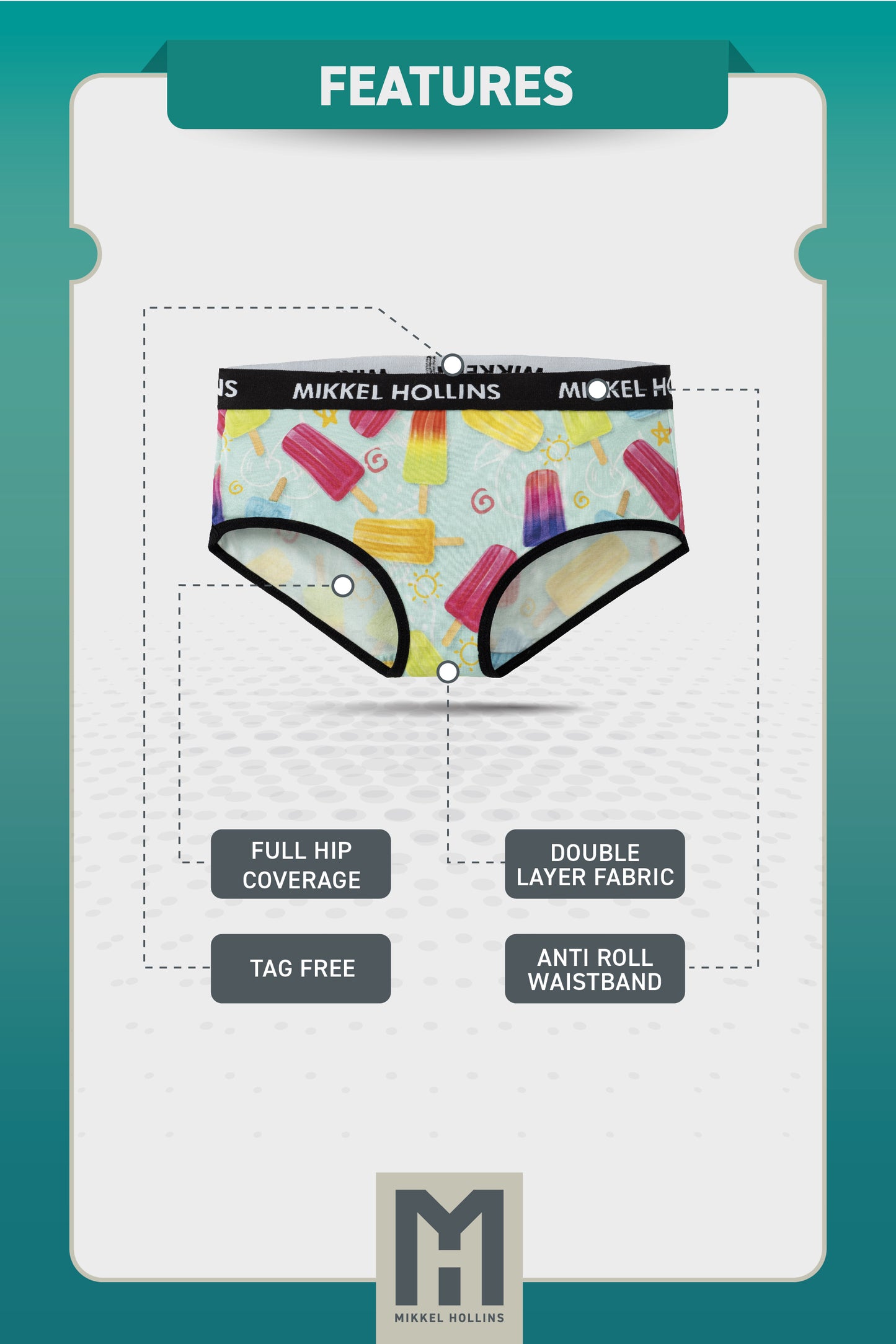 Popsicles - Hipster Panties For Women | Ultra soft Tencel | Moisture-Wicking Hipster Briefs