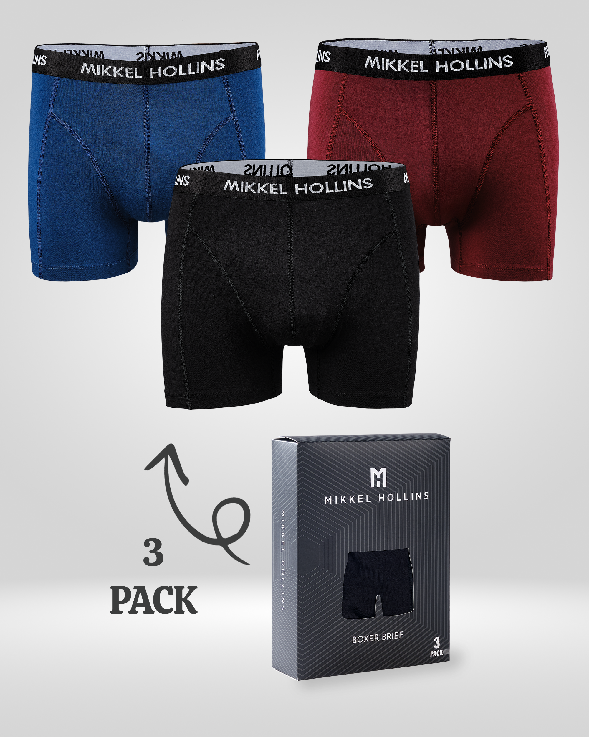 Men's Ultra Soft Underwear Micro Modal Breathable Underwear for Men Multipack Comfort Fit Daily Boxer Briefs