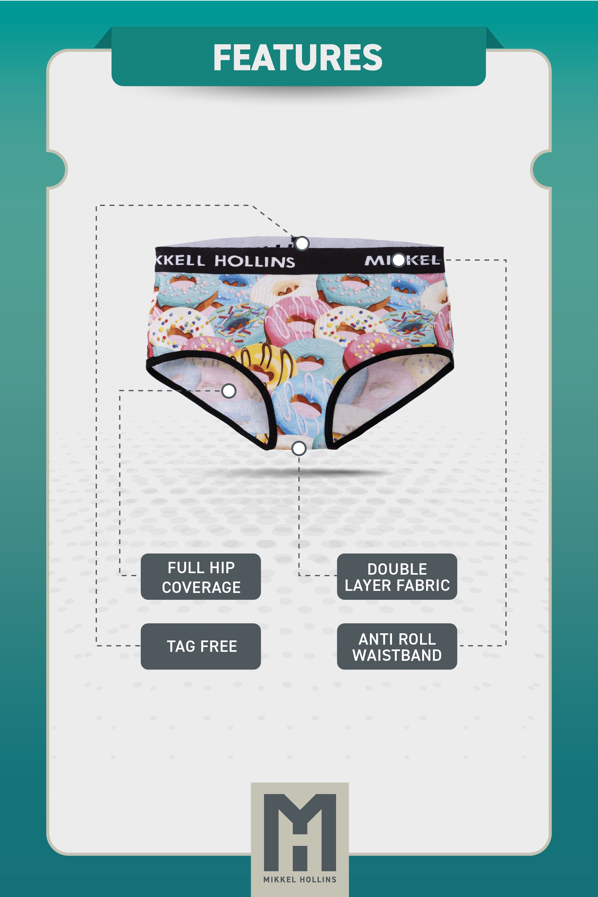 Donuts - Hipster Panties For Women | Ultra soft Modal | Moisture-Wicking Hipster Briefs
