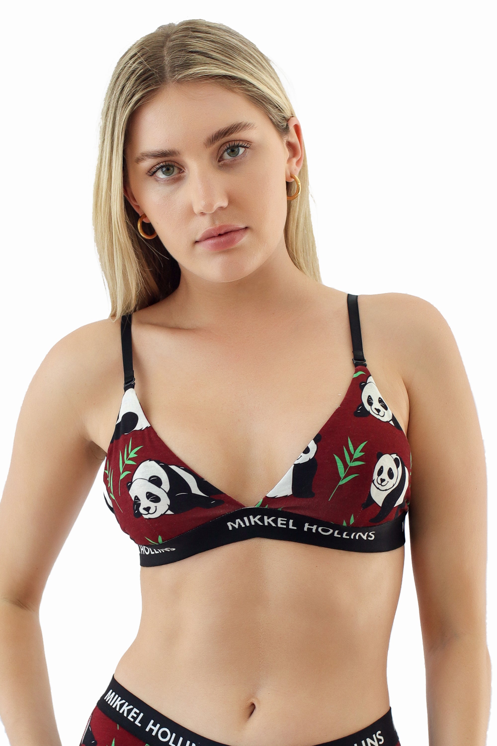 Womens Triangle Bralette - Lazy Panda