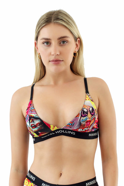 Womens Triangle Bralette - PopArt