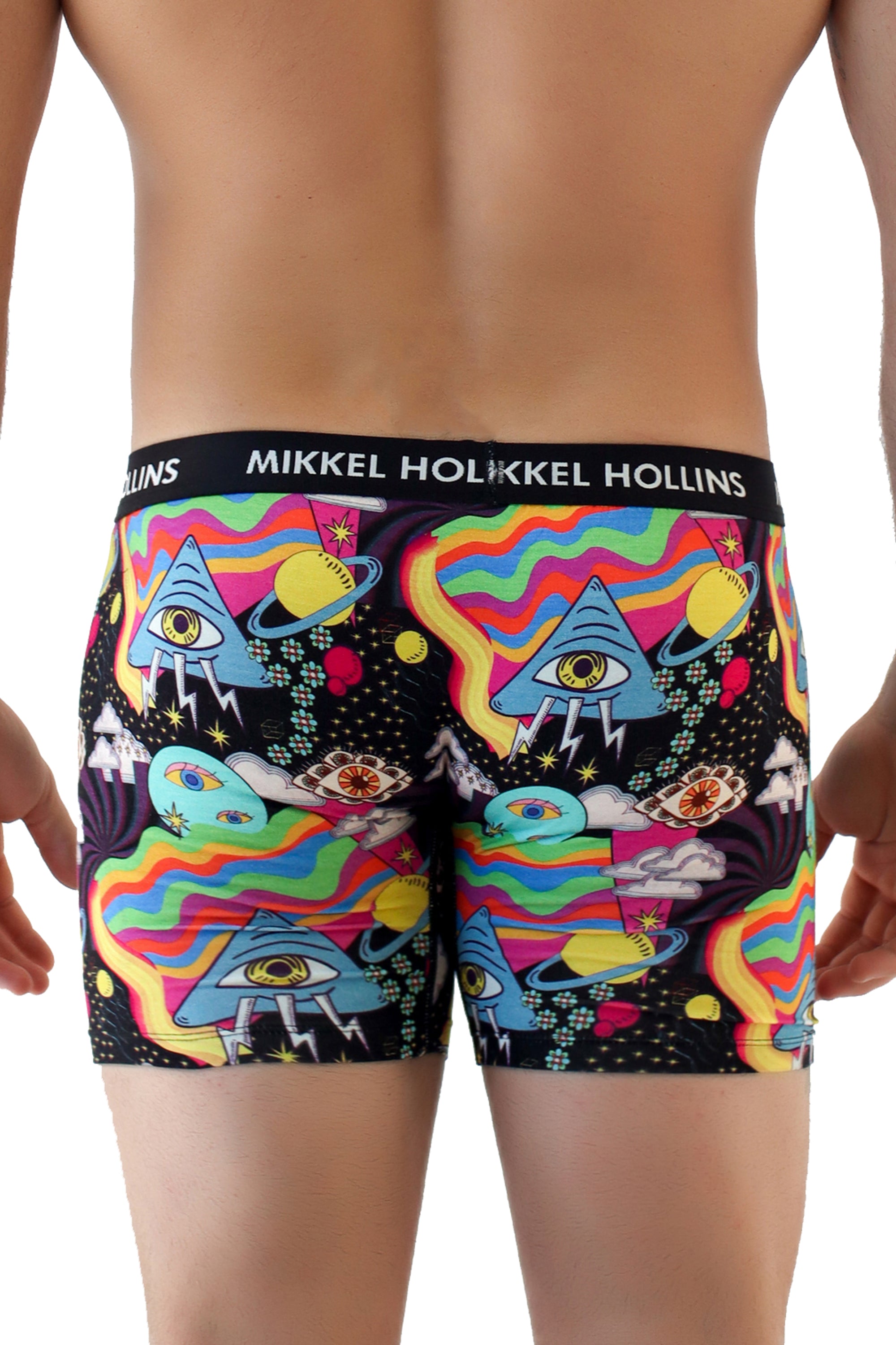Mens Boxer Brief With Fly - Cosmic Love Design