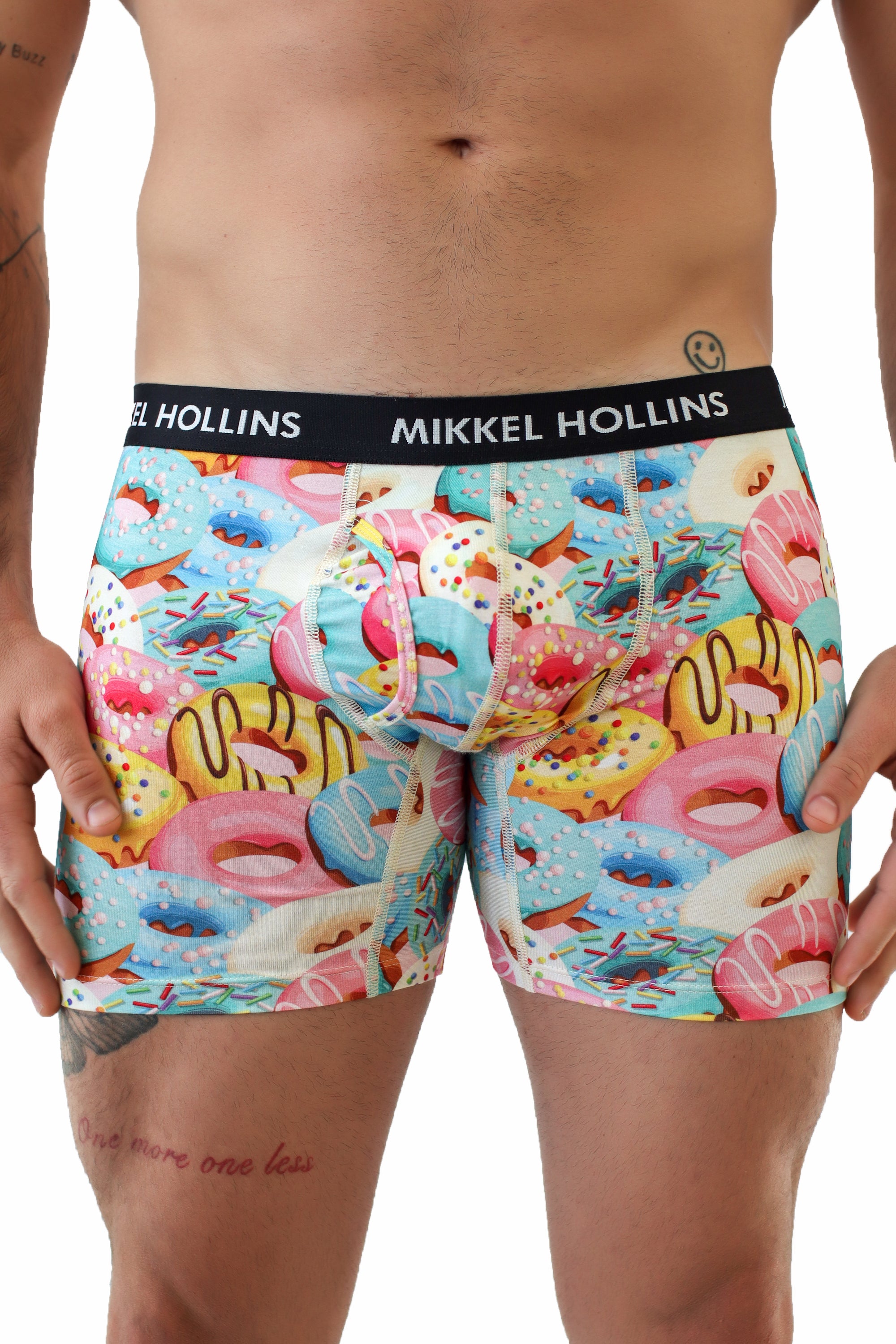 Mens Boxer Brief With Fly - Donuts