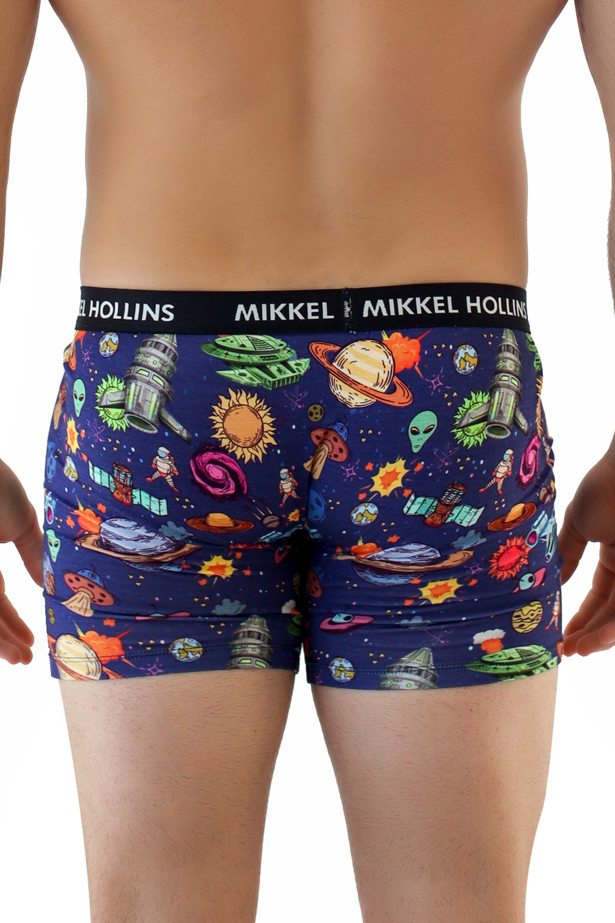 Mens Boxer Brief With Fly - Space Wars