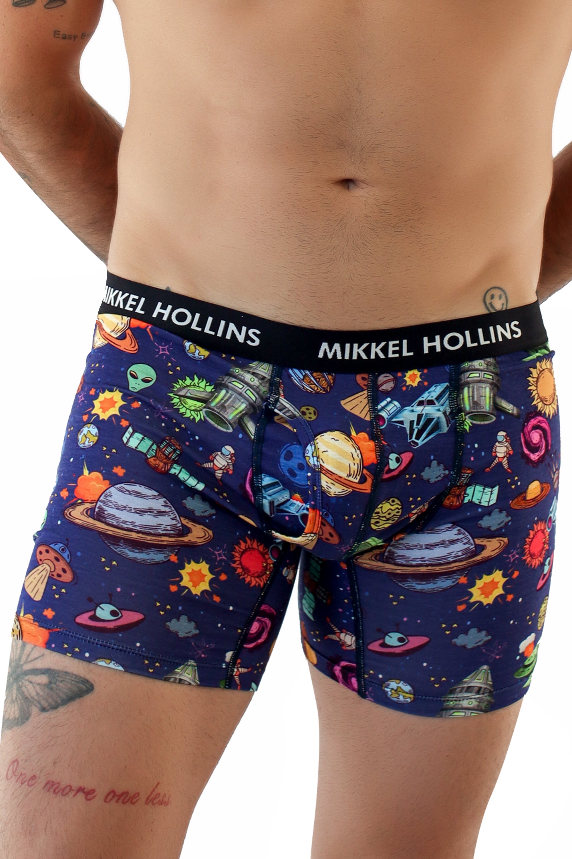 Mens Boxer Brief With Fly - Space Wars