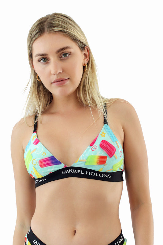 Womens Triangle Bralette - Popsicle
