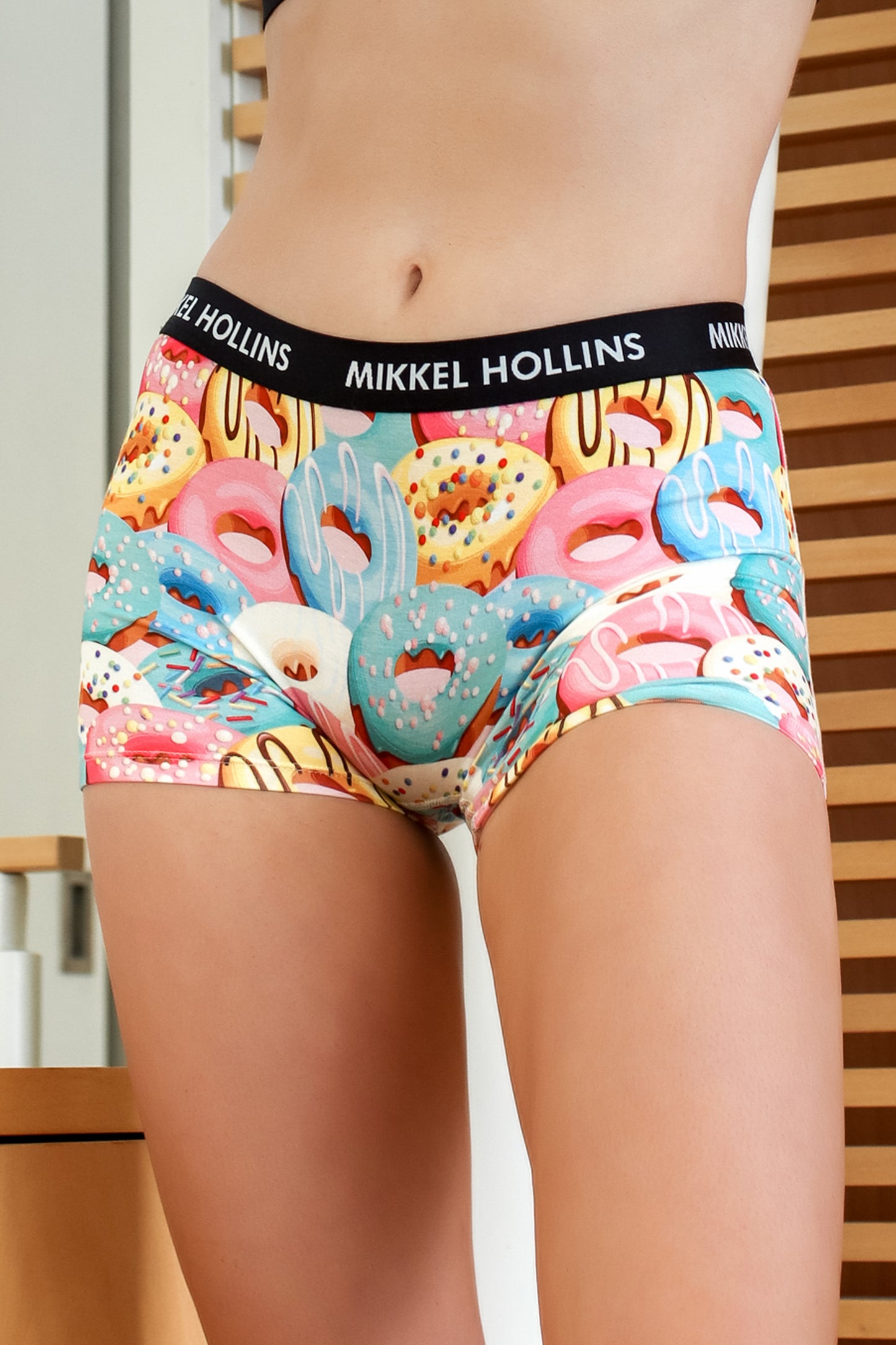 Donuts Design - Boy Shorts Underwear For Women | Ultra Soft Tencel Boxer Briefs For Women