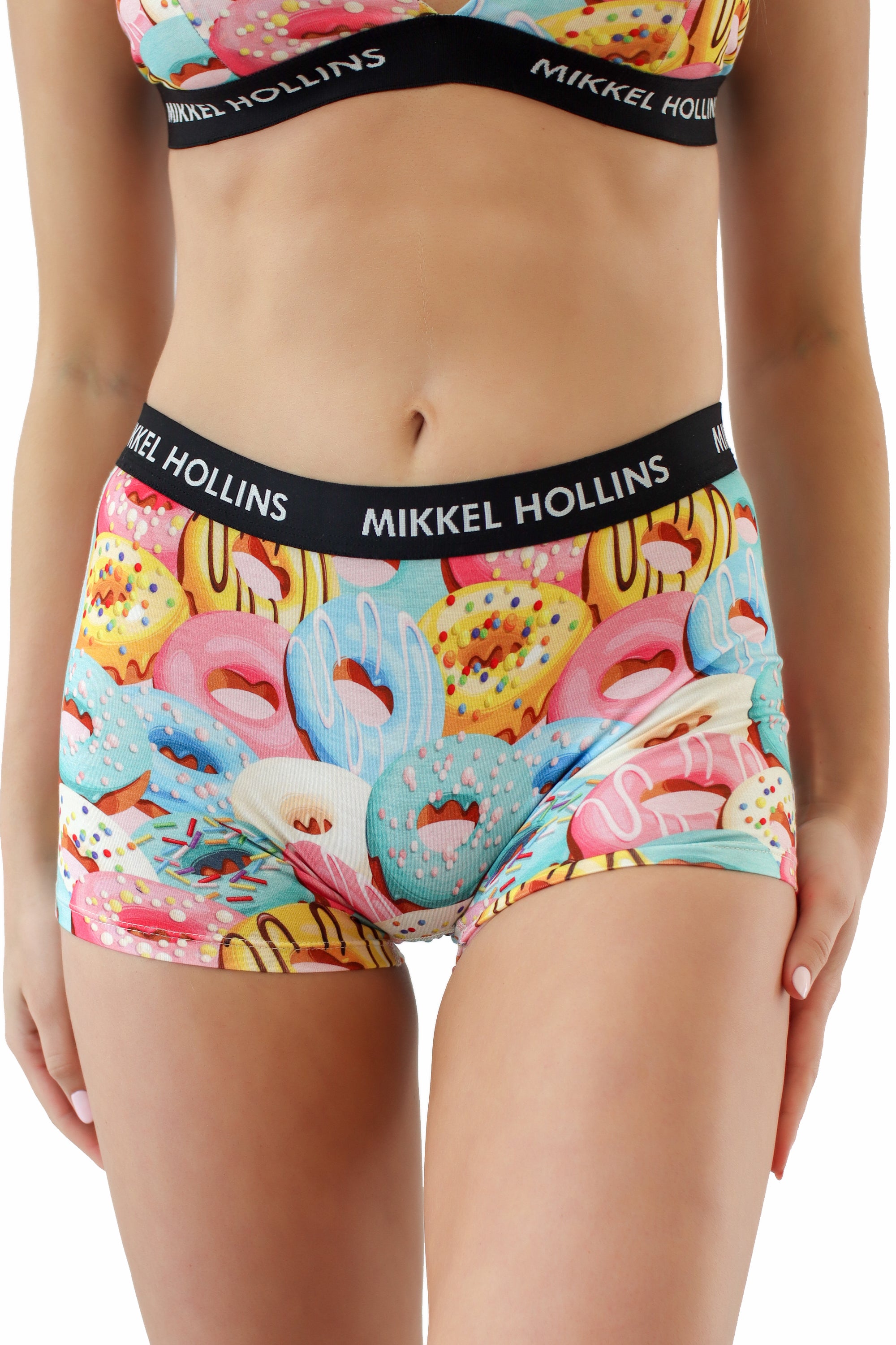 Donuts Design - Boy Shorts Underwear For Women | Ultra Soft Tencel Boxer Briefs For Women