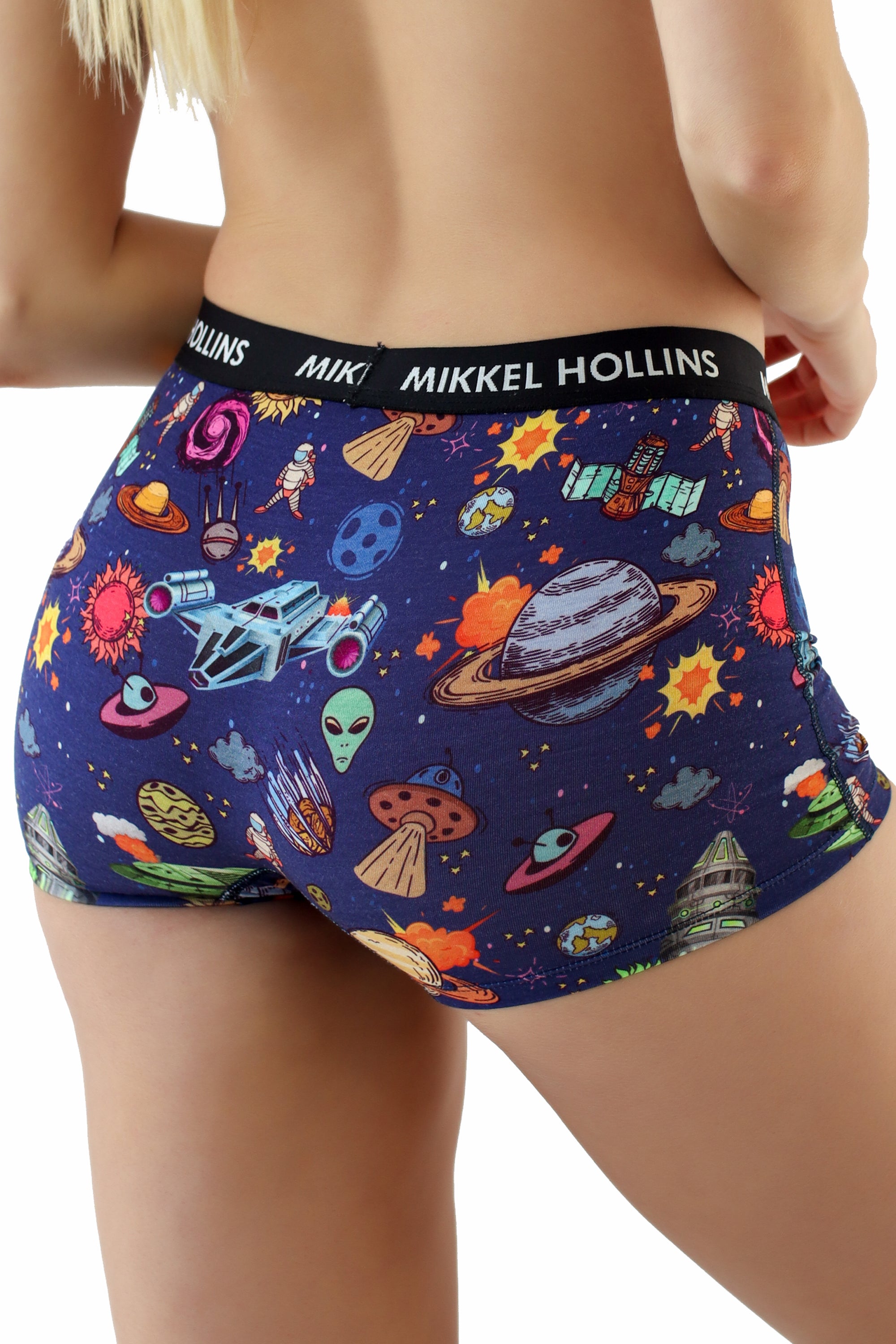 Space Wars - Boy Shorts Underwear For Women | Ultra Soft Tencel Boxer Briefs For Women
