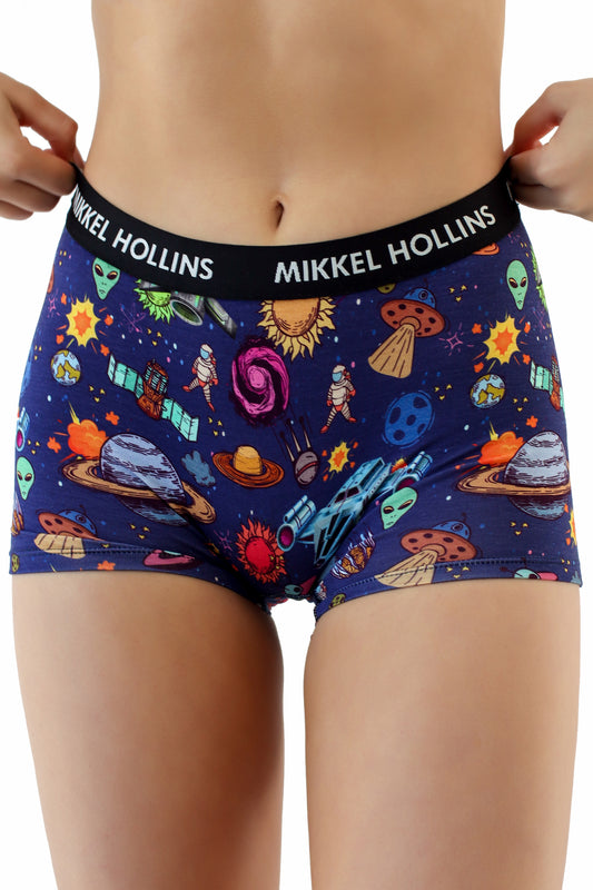 Space Wars - Boy Shorts Underwear For Women | Ultra Soft Tencel Boxer Briefs For Women