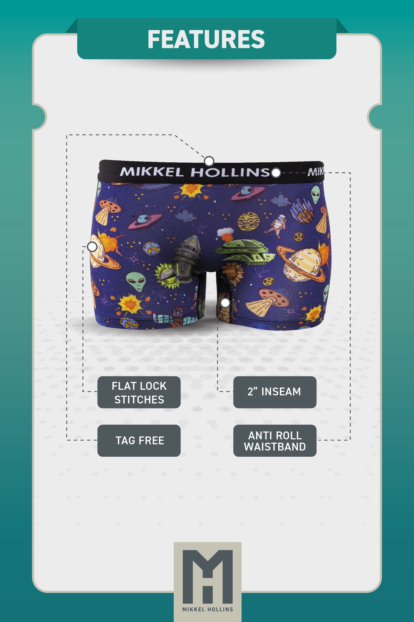 Space Wars - Boy Shorts Underwear For Women | Ultra Soft Tencel Boxer Briefs For Women
