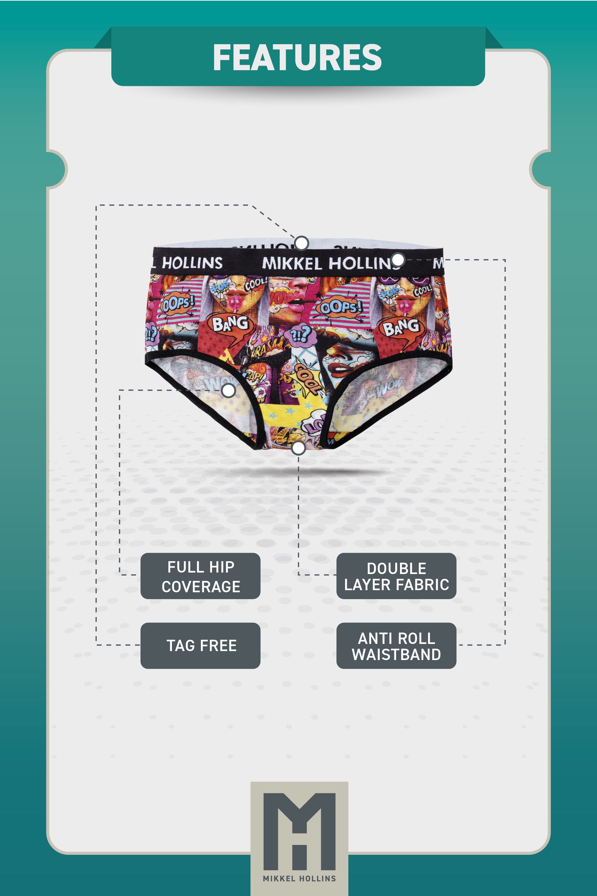 PopArt - Hipster Panties For Women | Ultra soft Modal | Moisture-Wicking Hipster Briefs