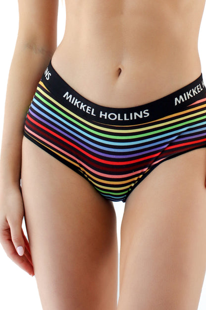 Pride Rainbow Stripes - Hipster Panties For Women | Ultra soft Modal | Moisture-Wicking Hipster Briefs
