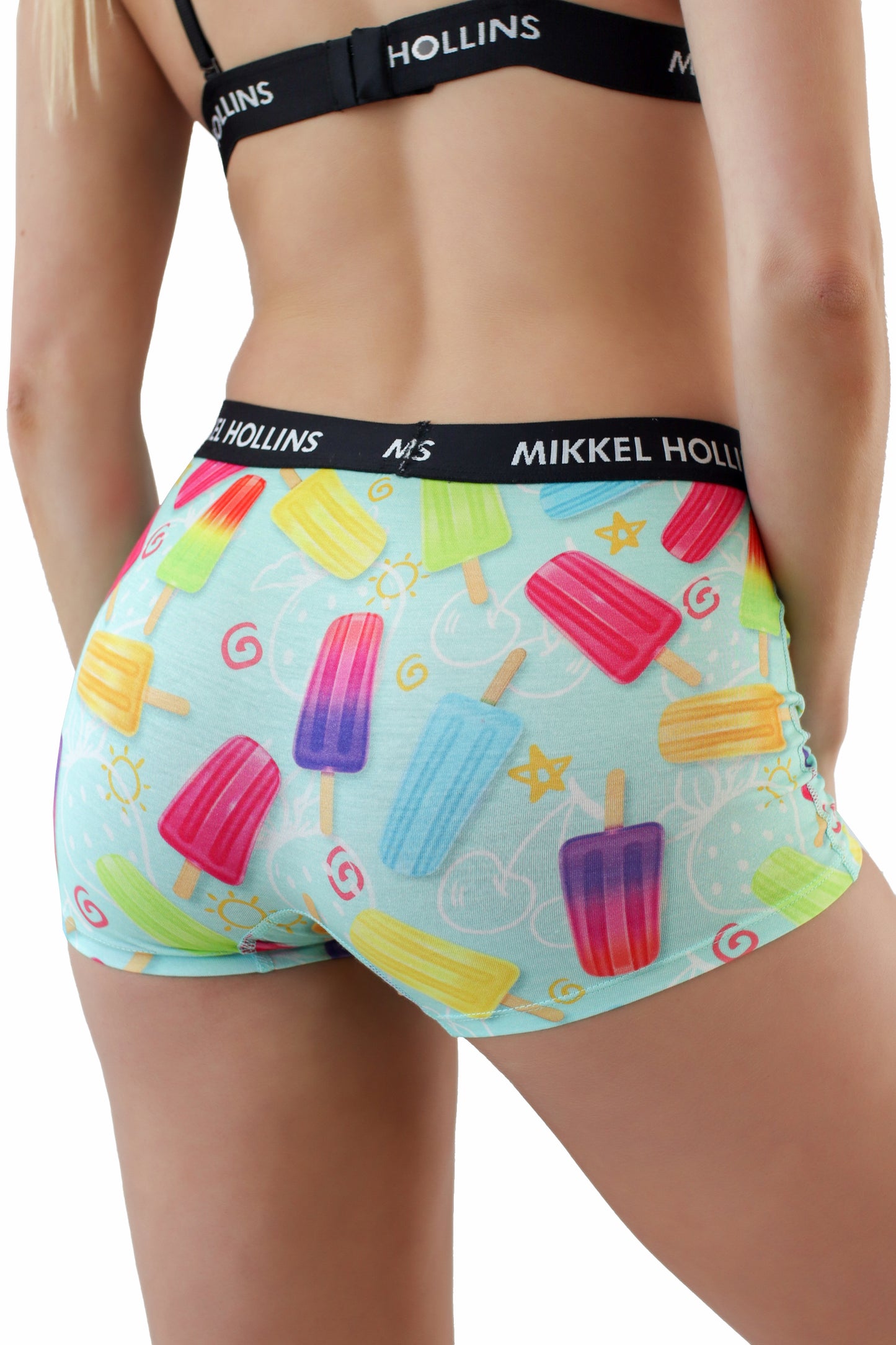 Popsicles Design - Boy Shorts Underwear For Women | Ultra Soft Tencel Boxer Briefs For Women