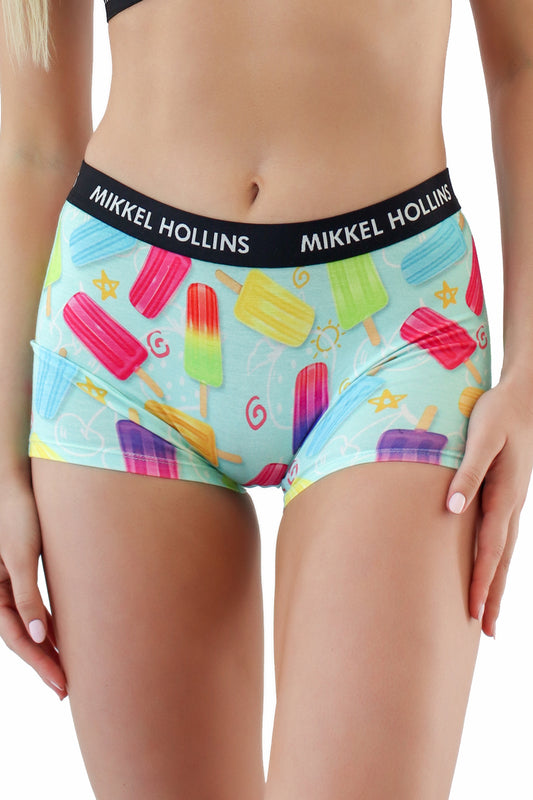 Popsicles Design - Boy Shorts Underwear For Women | Ultra Soft Tencel Boxer Briefs For Women