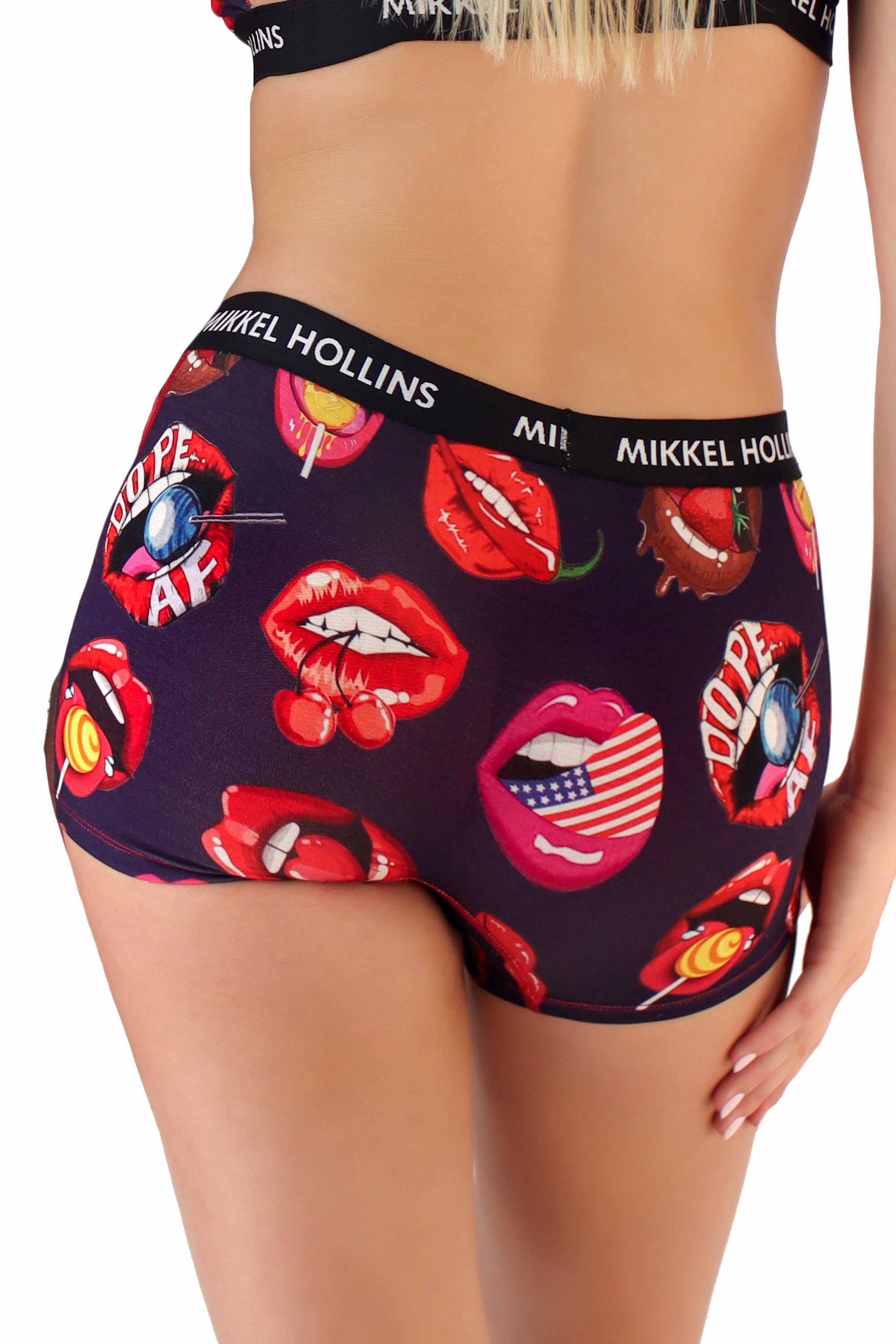 Sexy Lips Design - Boy Shorts Underwear For Women | Ultra Soft Modal Boxer Briefs For Women